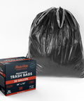 Heavy Duty Workhorse 30 Gallon Black Trash Bags With Drawstring For Office, Janitorial, And Facility Use, Leak Resistant Can Liner