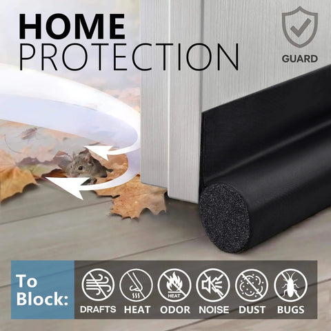 36 Inch Under Door Draft Stopper Blocker Door Sweep Keeps Cold Air Out, Cuts Noise, Light, Odor, Easy Install With Weather Stripping