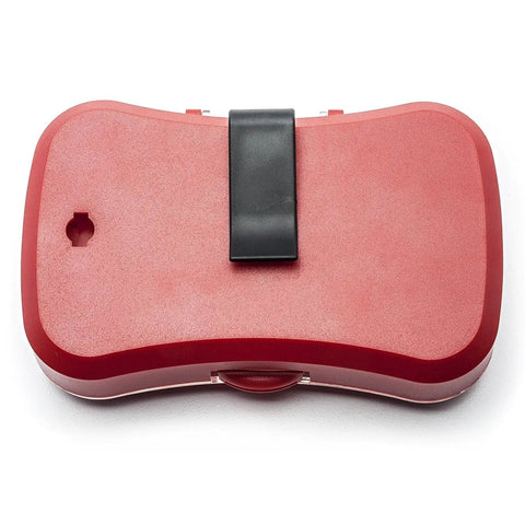 Red plastic case for Microdriver Set For Tight Spaces With Six Degree Arc And Fifteen Degree Offset For Knuckle Clearance
