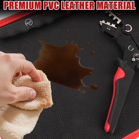 Magnetic Tool Mat And Telescoping Magnetic Pickup Tool Set for Garage And Workshop, PVC surface being wiped clean, oil resistant