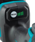 Close-up of the mode control on the Bad Boy 18V Cordless Blower And Vacuum with LED indicator lights.