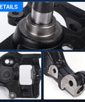 Ready Bolt Front Steering Knuckle Assembly For Ford Ranger 2001 2009 RWD Pickup Truck With Front Coil Springs detailed view showing heavy duty steel.