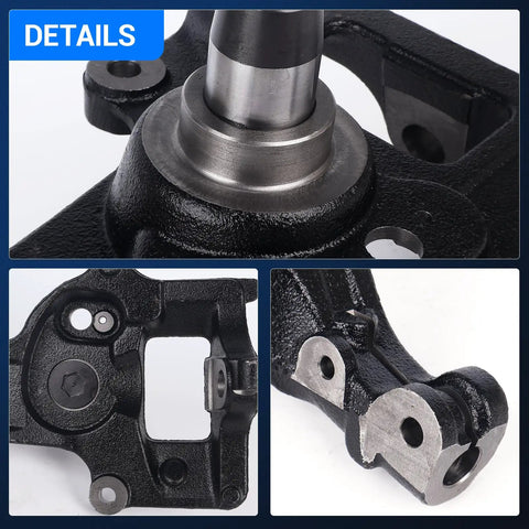 Ready Bolt Front Steering Knuckle Assembly For Ford Ranger 2001 2009 RWD Pickup Truck With Front Coil Springs detailed view showing heavy duty steel.