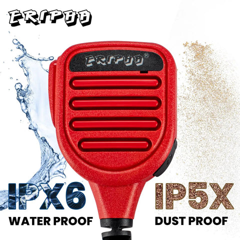Speaker Microphone for Kenwood Two Way Radios Waterproof IP56 Shoulder Mount With 3.5mm Jack Heavy Duty PU Cable Durable Mic