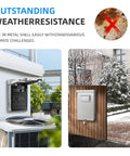 Heavy Duty Outdoor AC Disconnect Switch 30 Amp Pull Out Breaker For 120 240VAC Systems With UL Listing mounted outdoors in rain and snow.