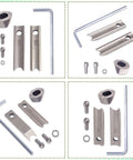 R6mm R8mm Metal Die Blade Replacement Kit for Corner Rounder Cutter Machine, showing two upper blades, dual bottom blade, and tools
