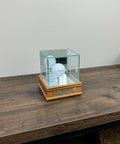 Hole In One Golf Ball Display Case With Real Glass, 1 1/2 Inch Sport Moulding, UV Protected, Personalized Keepsake, Premium Wood Frame