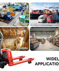 Heavy Duty Electric Pallet Jack Truck With Lithium Battery And 48 Inch Forks Lift Up To 3300 Lbs For Warehouses And Industrial Jobs That Need Some Serious Grind Today in various industrial settings.