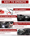 12V Digital Timing Light With Tachometer And Advance Angle Inductive Ignition Timing Light Gun Vacuum And Fuel Pump Tester Gauge Leak Pressure Diagnostics Kit For Car Motorcycle Marine All In One Pro Grade Workshop Ready Emergency Diagnostic Tool, step guide