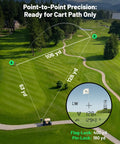 Golvia Ultra Range Finder With Optical Image Stabilization and Tournament Legal Slope Switch used for cart path precision