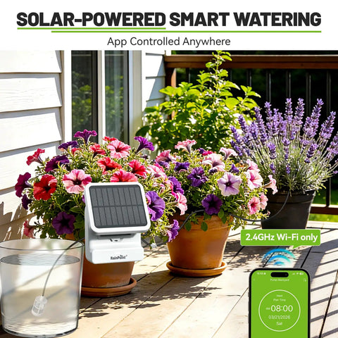 Smart WiFi Solar Drip Irrigation System For Indoor And Outdoor Use With App Control And Automatic Plant Waterer Kit