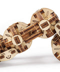 Flexi Cubus Brainteaser 3D Mechanical Wooden Puzzle Mind Bending Reconfigurable Cube For Adults And Teens Anti Stress Desk Toy With An Intricate Skeleton Sphere Design And Endless Shape Shifting Fun, wooden cube form