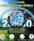 Go To 20000mAh Camping Fan With Remote And Led Lantern Auto Oscillating Portable Breeze with large battery display