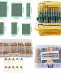 2830 Piece All In One DIY Electronics Components Kit Packed With Resistors Inductors Capacitors LEDs Triodes PCBs Potentiometers Jumper Wires And Tact Switches For UNO2560 Arduino Projects including PCBs and resistors