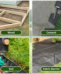 Beefy 16 Inch Rebar Ground Stakes Half Inch Diameter Galvanized Steel Anchors for wood, cement, soil, fabric barriers.