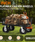 8 Inch Pneumatic Casters 4 Pack With 2 Swivel And 2 Rigid Heavy Duty Wheels 1200 Lbs Capacity Rubber Tread Casters Wagon