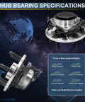Beefy Front Wheel Bearing Hub Assembly Fits 00-06 Chevy Tahoe 99-06 Silverado 1500 00-06 Suburban with specs displayed