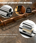 Heavy Duty Stainless Steel Bar Foot Rails And Kick Rack Brackets For Island Kitchens, 150kg capacity, thickened stainless steel.