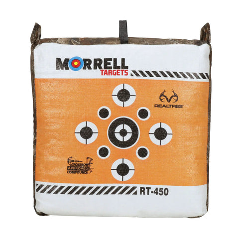 Archery Bag Target With Easy Carry Handle And Edge Camouflage For Crossbow, Compound, And Traditional Bow Practice front view