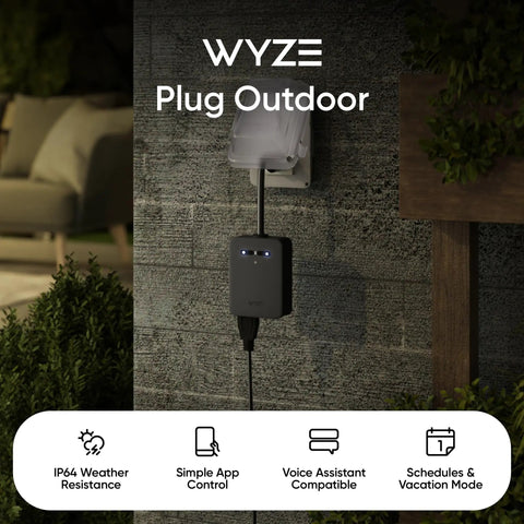 Outdoor Smart Plug With Dual Outlets And Energy Monitoring, Weatherproof IP64, 2.4GHz WiFi, No Hub Needed, Works With Alexa in use