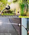 Heavy Duty Metal Watering Wand With 15 Inch Hose Nozzle Sprayer And 10 Spray Patterns watering plant and cleaning window