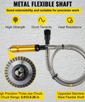 Close-up of Beast Pro Grade Flex Shaft Grinder Kit with 780W copper motor showing metal flexible shaft and 3-jaw chuck detail.