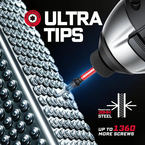 Torx Screwdriver Bits Set 52 Pcs Magnetic Pro Grade drilling into screws with ultra tips and penetration capability illustration