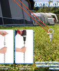 14 Inch Ground Anchors Screw In Aluminum Tent Stakes Rustproof Detachable Stakes For Camping Sand Trampolines Swing Sets