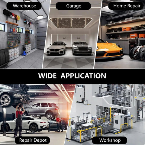 Heavy Duty 20 Ton H Frame Hydraulic Shop Press With Adjustable Table Steel Frame in warehouse and garage setups for auto repair.