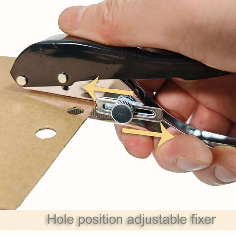 Heavy Duty 10mm Hole Punch For Paper Cards PVC Board And Cardboard Single Hole Punch Tool With Rugged Alloy Body Easy Grip in use