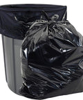Beefy Heavy Duty 55 Gallon Trash Bags 1.5 Mil Thick Industrial Strength Liners on a 55 gal can, puncture resistant liners