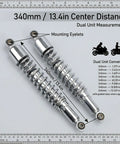 Beefy Heavy Duty Performance Rear Shock Absorber Kit For Pit Bikes Mini Motorcycles Go Karts Dirt Bikes And Sport Bikes One Pair