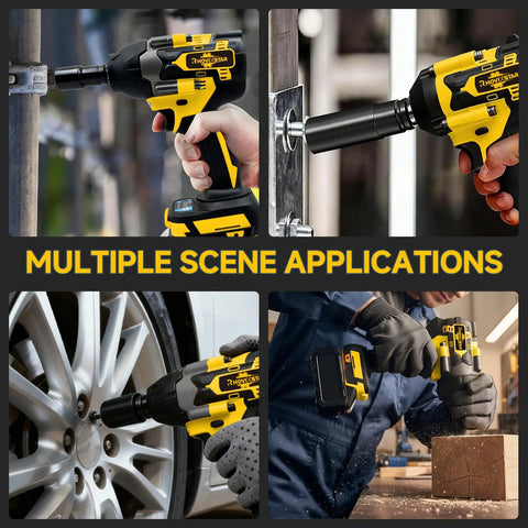 Half Inch Cordless Impact Wrench Set With Brushless Motor High Torque 850Nm 3200 RPM in various applications