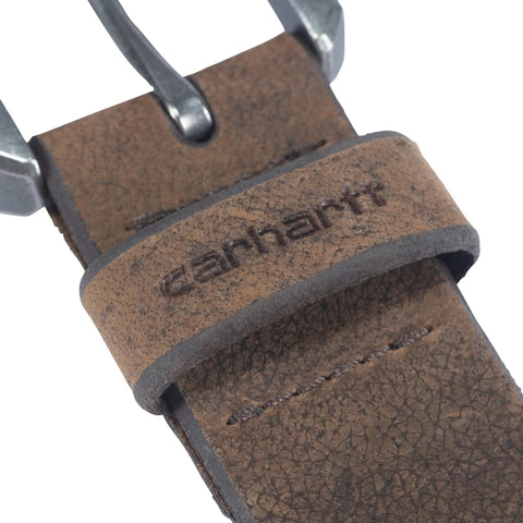 Men's Real Full Grain Saddle Leather Belt Dark Brown Size 40 Heavy Duty Waist Strap close-up buckle detail