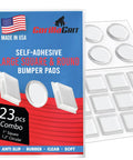 Clear Adhesive Bumpers Set Of 23 Square And Round Protective Pads For Glass Tables And Picture Frames Self Stick Made In USA