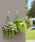 Heavy Duty Wall Mount Coat Hooks Set, Metal Hangers For Hanging Clothes, Backpacks, Bags, Towels And Jackets, 4 pack, holding plants