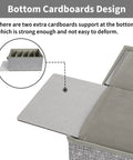 Five Grid Wardrobe Organizer For Folded Clothes And Jeans Stackable Closet Drawer Storage in gray with bottom cardboard support