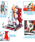 Epic Space Shuttle Build Kit For Kids 6 7 8 9 10 11 12, 12 In 1 STEM Rocket Toys with shuttle, launch tower, astronauts, 885 pieces