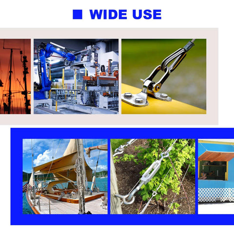Wide use examples of Wire Rope Crimping Tool Kit With Built In Cutter And Swaging Tool Pro Grade Crimp Loop Sleeve displayed in various settings.