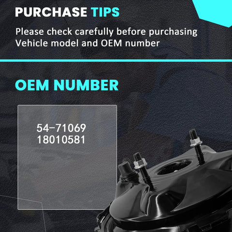 Heavy Duty Vacuum Power Brake Booster For Chevrolet C10 C20 K10 K20 Pickup And Suburban Blazer 1981 To 1991 OEM number details.