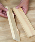 Hands joining wood with Beechwood Joining Biscuits Variety Pack No 0 10 20 for Woodworking Joinery and Furniture Framing.