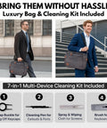 Business professionals carrying a laptop bag included in 15.6 Inch Laptop Screen Extender With Carry Bag And Cleaning Kit, Full HD 1080P IPS.