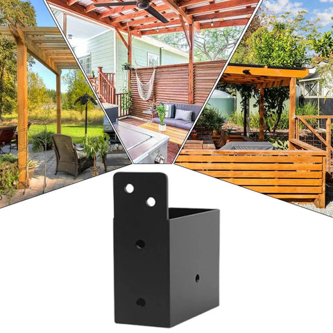 Heavy Duty Gazebo Brackets And Pergola Hardware Kit 4 Piece Outdoor Steel Connectors For Decks Sheds Greenhouses And Garages No Fuss Setup Anti Rust Finish Black