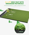 Integrated Golf Hitting Mat With Built In Ball Tray For Indoor And Outdoor Practice 5 By 4 Foot Thick 1.02 Inch Turf