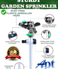 Pulsating Impact Sprinklers For Yard, Lawn And Garden, Adjustable Spray Coverage From 80 To 5800 Sq Ft, Pack Of 2, Water Saving High Efficiency