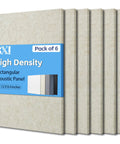 Pro Setup 6 Pack High Density Polyester Sound Absorbing Panels 16 By 12 Inches, rectangular acoustic wall tiles in pack of six.