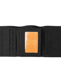 Cordura Nylon RFID Trifold Wallet With ID Window Black 13 Card Pockets Large Cash Billfold RFID Blocking Tech Built For Everyday Hustle And Everyday Carry showing open view