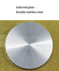 Solid mid plate of Big Ol Tempered Glass Lazy Susan Turntable For Dining Table Large Tabletop Rotating Tray Serving Plate Kitchen Centerpiece