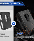 Upgraded Stainless Steel Square Slot Cutter For Drywall Outlet Box, reinforced design vs cracked competitor, showcasing durability.