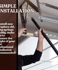 Installation of Heavy Duty Residential Garage Door Extension Springs 2-Pack 160 Lb Capacity Brown for home use.